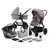 Kinderkraft xMoov Grey дитяча коляска 3 в 1 з автокріслом