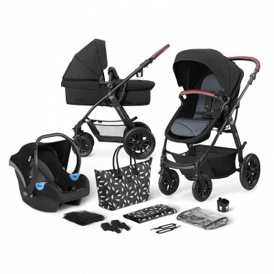 Kinderkraft xMoov - wózek wielofunkcyjny 3w1 • Black