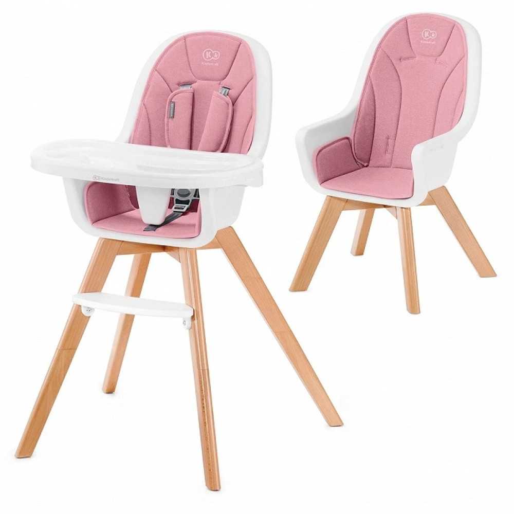 Kinderkraft Tixi Pink стільчик для годування 2 в 1