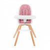 Kinderkraft Tixi Pink стільчик для годування 2 в 1