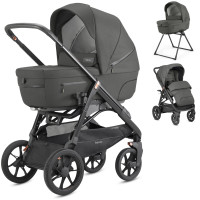 Inglesina Aptica XT Duo - wózek wielofunkcyjny 3w1 / wózek na każdy teren • Charcoal Grey