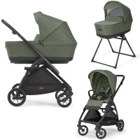 Inglesina Electa Duo - wózek wielofunkcyjny 3w1 / stojak na gondolę w zestawie • Tribeca Green