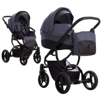 Bebetto Holland 02 чорна рама дитяча коляска