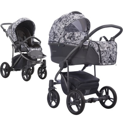 Bebetto Bresso - wózek wielofunkcyjny 2w1 • GreyFlowers01