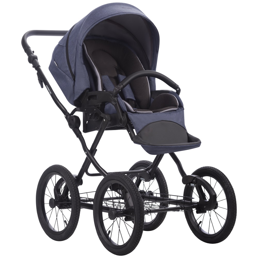 Bebetto Erness 03 чорна рама дитяча коляска