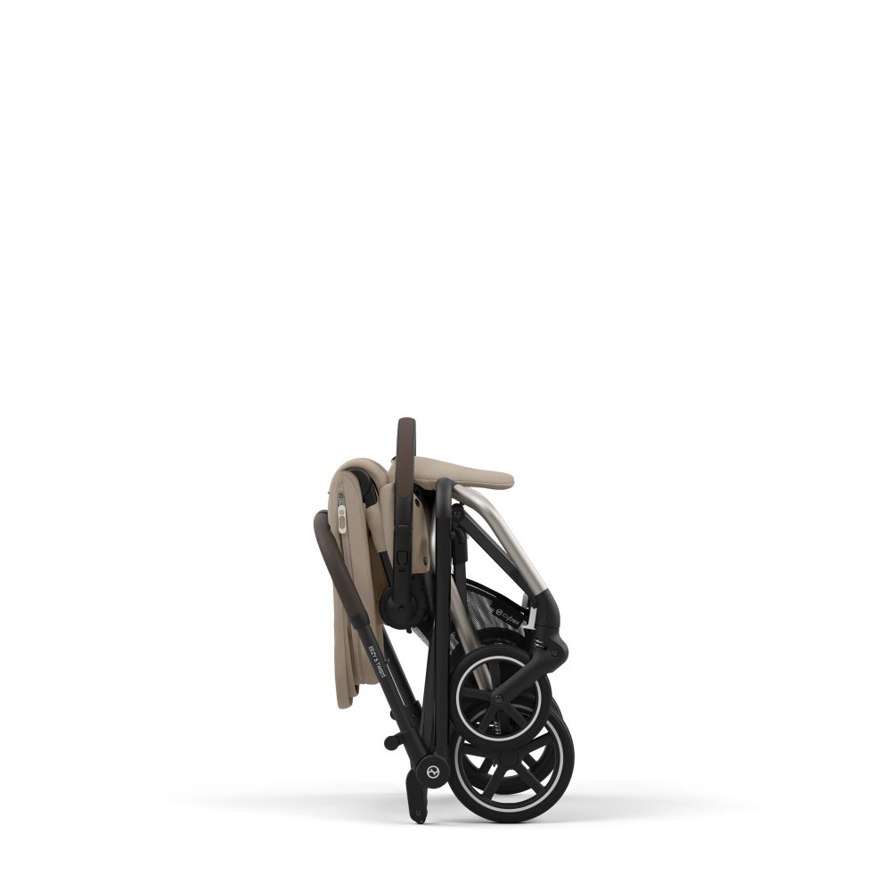 Cybex Eezy S Twist +2 - wózek spacerowy z obracanym siedziskiem / obrotowa spacerówka (koła terenowe) • Almond Beige