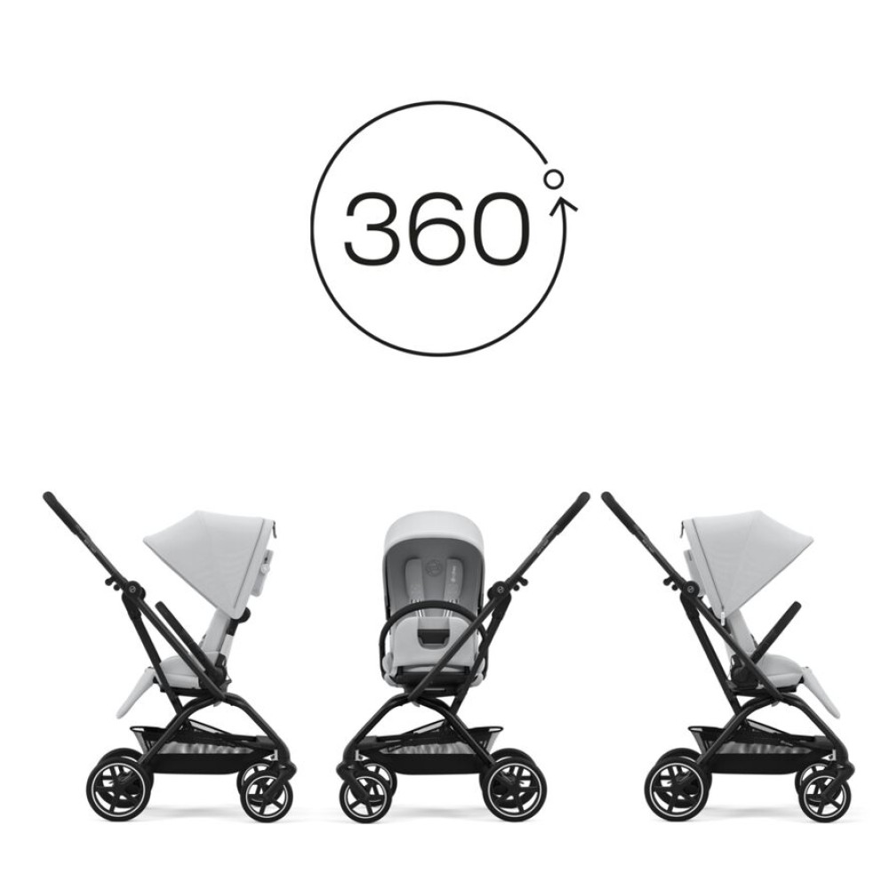 Cybex Eezy S Twist +2 - wózek spacerowy z obracanym siedziskiem / obrotowa spacerówka (koła terenowe) • Almond Beige