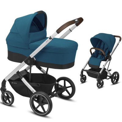 Cybex Balios S Lux -  kompaktowy wózek 2w1 • River Blue SLV