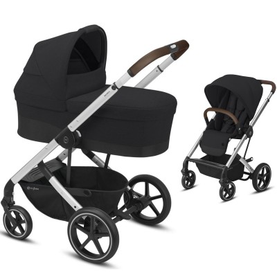 Cybex Balios S Lux - Kompaktowy wózek 2w1 •  Deep Black SLV