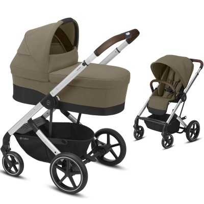 Cybex Balios S Lux - kompaktowy wózek 2w1 • Classic Beige SLV