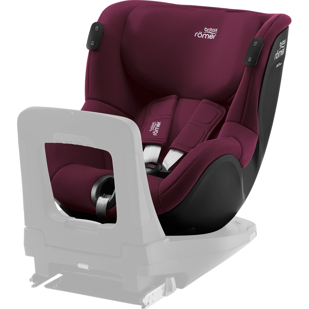 Britax Romer DUALFIX iSENSE - obrotowy fotelik samochodowy (0-4lat / 61-105cm) • Burgundy Red 