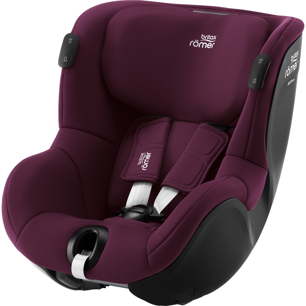 Britax Romer DUALFIX iSENSE - obrotowy fotelik samochodowy (0-4lat / 61-105cm) • Burgundy Red 