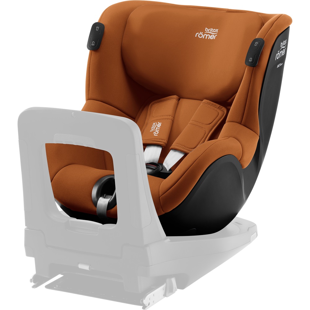 Britax Romer DUALFIX iSENSE - obrotowy fotelik samochodowy (0-4lat / 61-105cm) • Golden Cognac