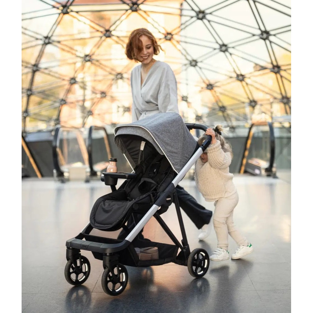 Thule Shine - wózek wielofunkcyjny 2w1 • Grey Melange on Aluminum 