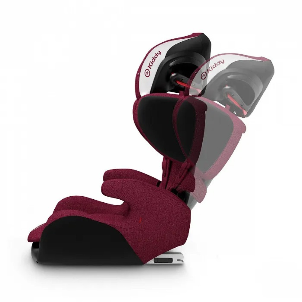 Kiddy Cruiserfix 3 - fotelik samochodowy przodem do kierunku jazdy (3 - 12lat / 100 - 145cm) • Beet Red Melange