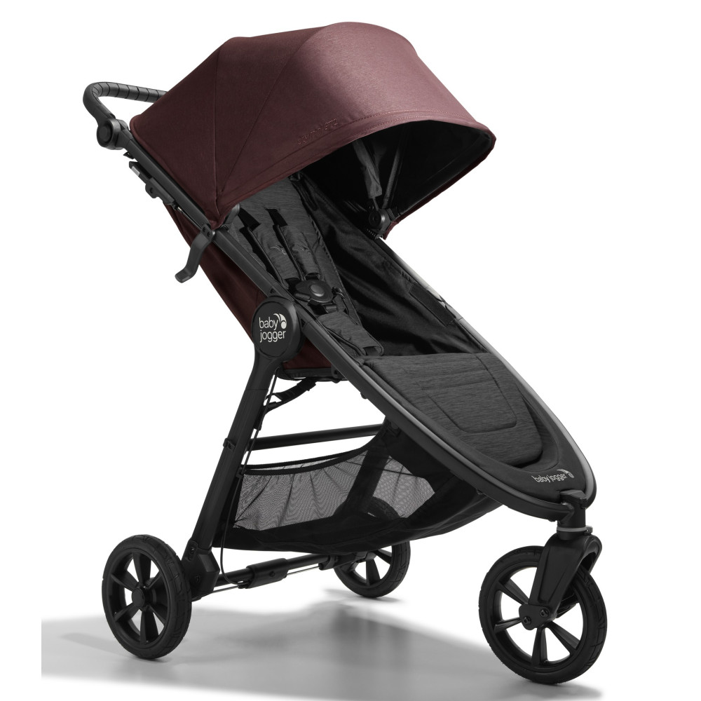Baby Jogger City Mini GT2 - trójkołowy wózek spacerowy / lekka spacerówka • Brick Mahogany