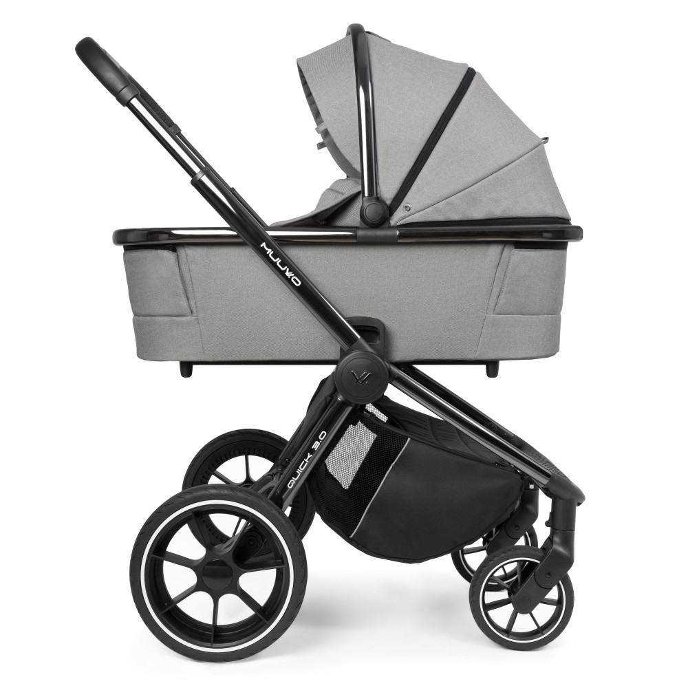 Muuvo Quick 3.0 - Gondola XL Chrome - wózek  wielofunkcyjny 2w1 • Steel Grey
