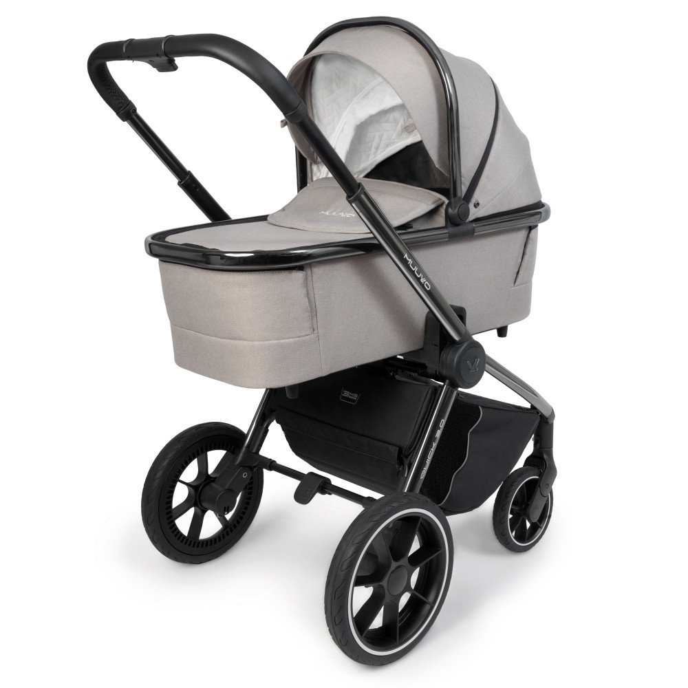 Muuvo Quick 3.0 - Gondola XL Chrome - wózek  wielofunkcyjny 2w1 • Steel Grey