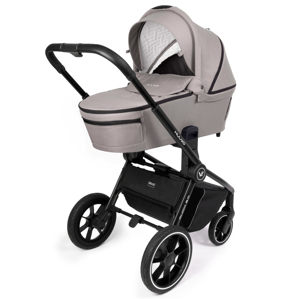 Muuvo Quick 3.0 Люлька Standard Steel grey дитяча коляска 2в1