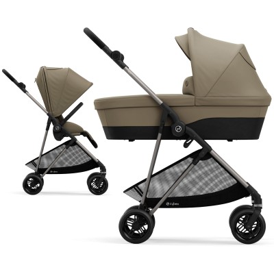 Cybex Melio -  lekki wózek 2w1 • Classic Beige
