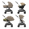 Cybex Melio - легка прогулянкова коляска, міський візок з реверсивним блоком • Seashell Beige
