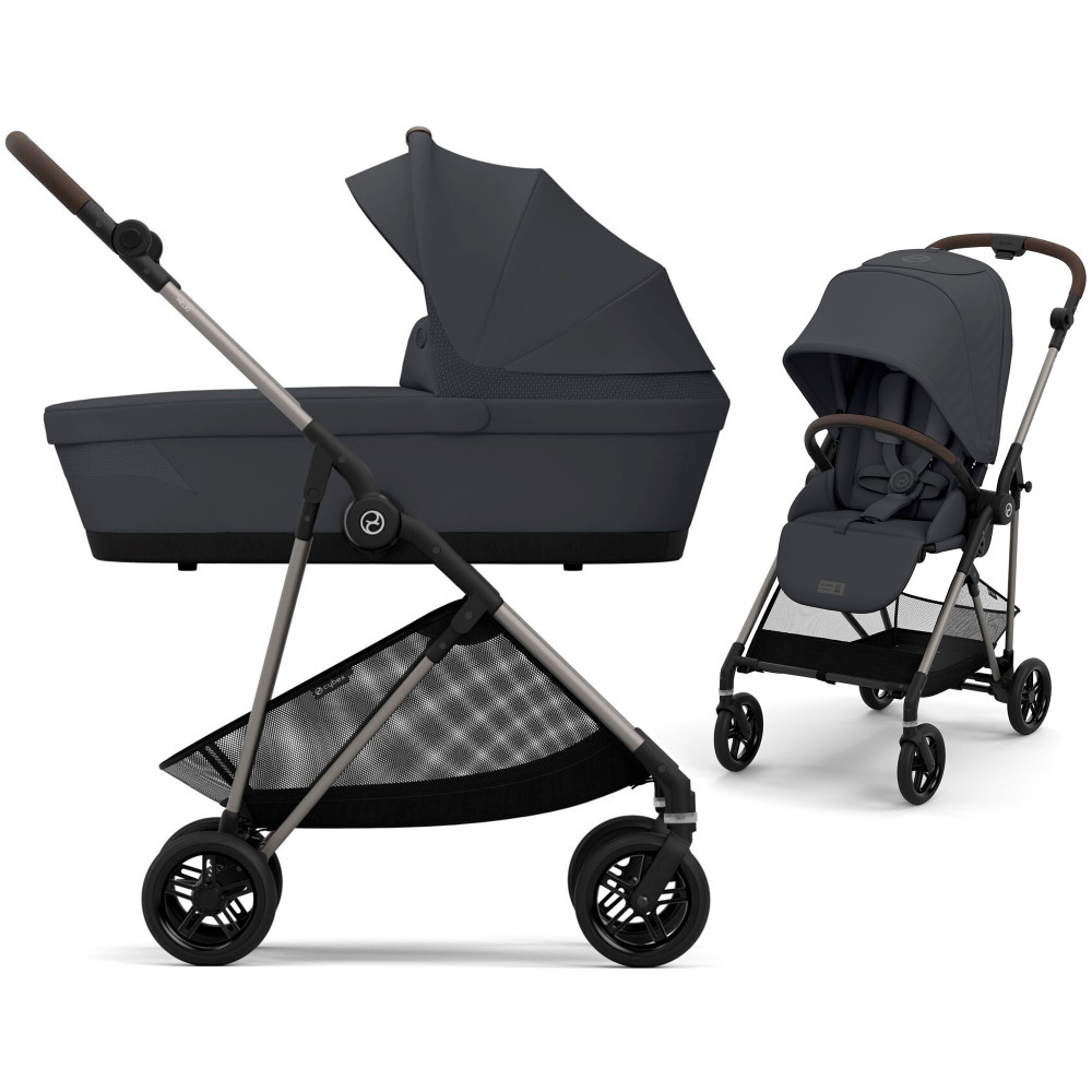 Cybex Melio - lekki wózek wielofunkcyjny 2w1 • Monument Grey