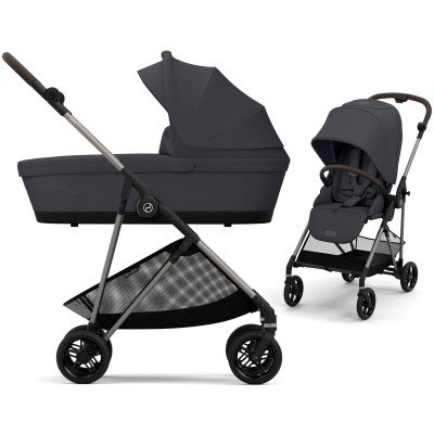 Cybex Melio - lekki wózek wielofunkcyjny 2w1 • Monument Grey