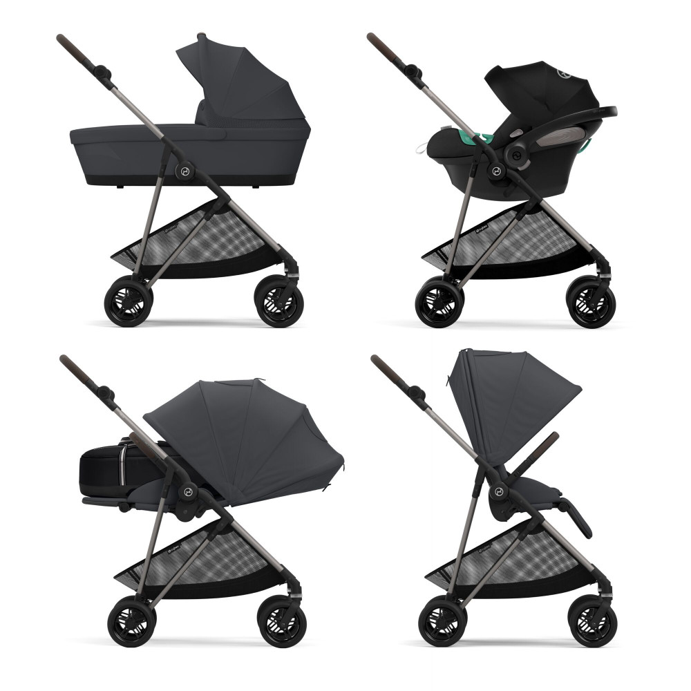 Cybex Melio - lekki wózek wielofunkcyjny 2w1 • Monument Grey Cybex Melio - lekki wózek wielofunkcyjny 2w1 • Monument Grey
