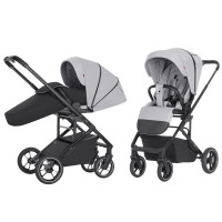 Carrello Alfa 2024 CRL-5508 - wózek spacerowy / spacerówka z przekładanym siedziskiem • Feather Grey