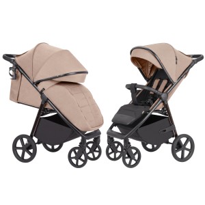 Carrello Bravo Plus CRL-5515 - wózek spacerowy, spacerówka na każdy teren • Royal Beige