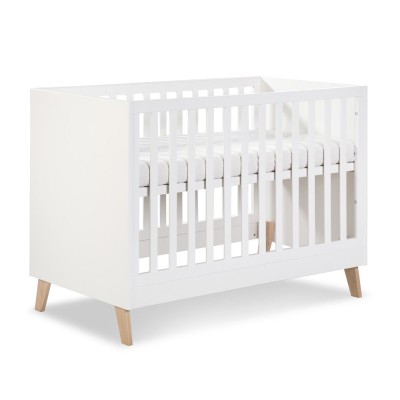 Klupś NOAH - łóżeczko z barierką ochronną 120x60 • Biały 