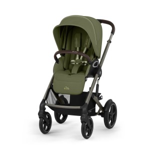 Cybex Talos S Lux - wózek spacerowy na każdy teren / spacerówka z dużymi kołami, dwukierunkowe siedzisko, regulowana rączka • Moss Green (Taupe Frame)