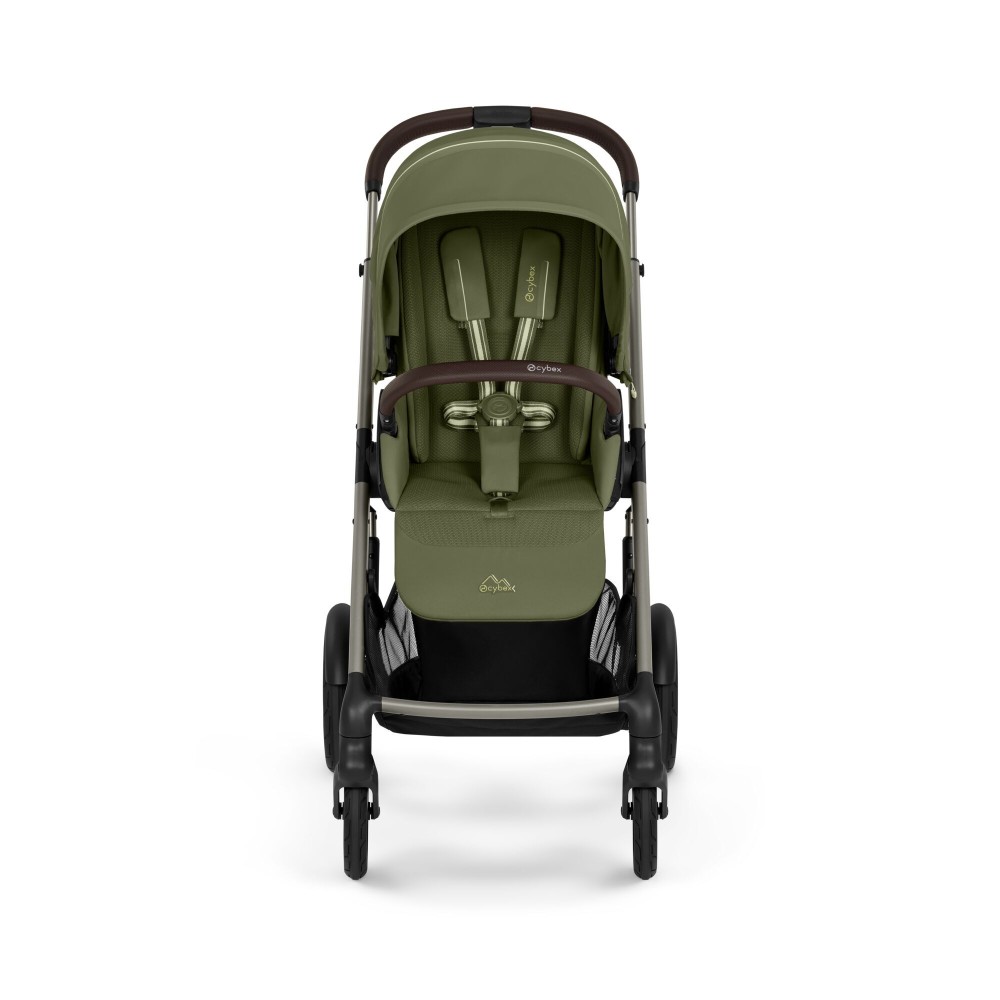 Cybex Talos S Lux - wózek spacerowy na każdy teren / spacerówka z dużymi kołami, dwukierunkowe siedzisko, regulowana rączka • Moss Green (Taupe Frame)