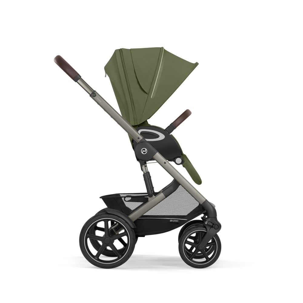 Cybex Talos S Lux - wózek spacerowy na każdy teren / spacerówka z dużymi kołami, dwukierunkowe siedzisko, regulowana rączka • Moss Green (Taupe Frame)