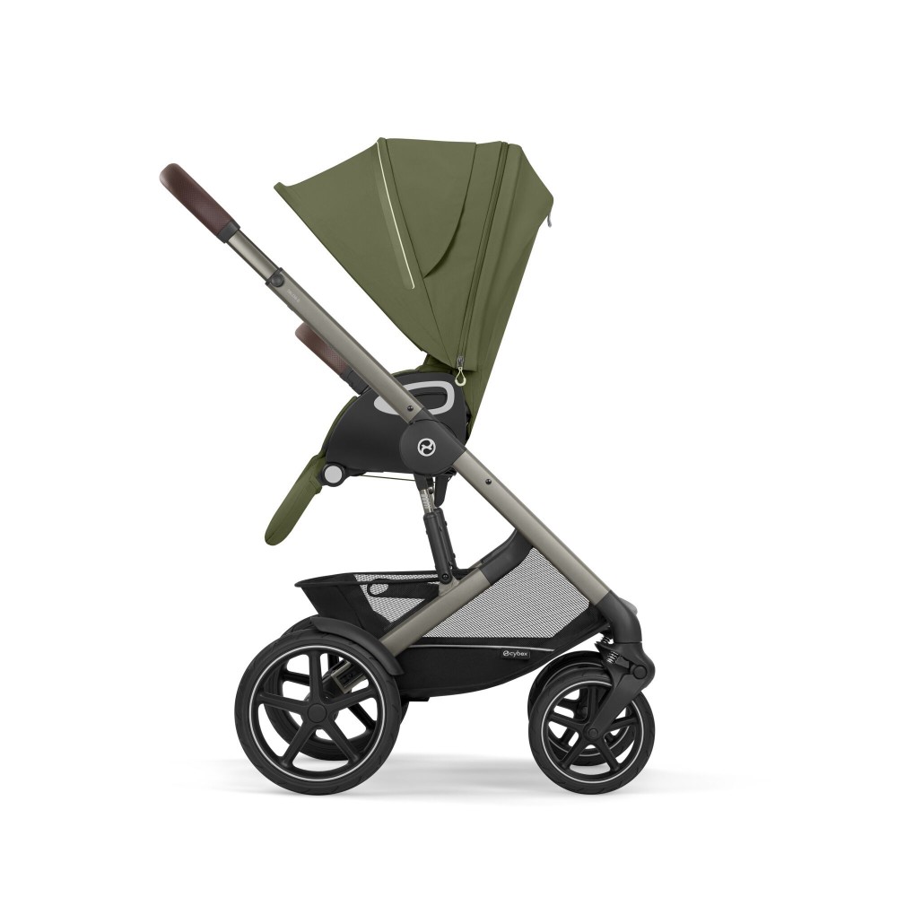 Cybex Talos S Lux - wózek spacerowy na każdy teren / spacerówka z dużymi kołami, dwukierunkowe siedzisko, regulowana rączka • Moss Green (Taupe Frame)