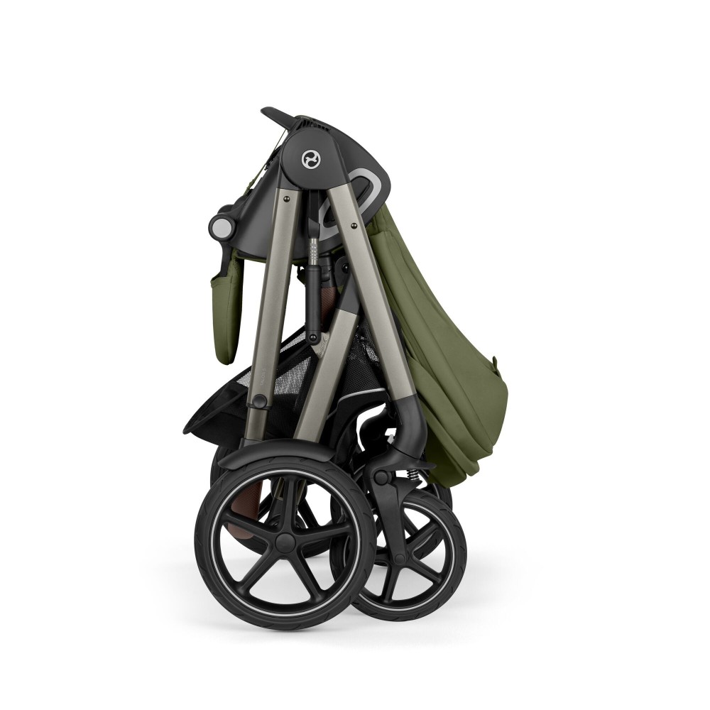 Cybex Talos S Lux - wózek spacerowy na każdy teren / spacerówka z dużymi kołami, dwukierunkowe siedzisko, regulowana rączka • Moss Green (Taupe Frame)