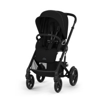 Cybex Talos S Lux - wózek spacerowy na każdy teren / spacerówka z dużymi kołami, dwukierunkowe siedzisko, regulowana rączka • Moon Black (Black Frame)