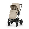 Cybex Talos S Lux - прогулянкова коляска з великими колесами, всесезонний візок, реверсивне сидіння, регульована ручка • Almond Beige (Taupe Frame)