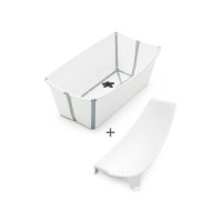 Stokke Flexi Bath - składana wanienka dla dzieci z wkładką dla noworodka (0-4 lat) • Biały