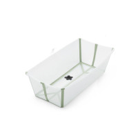 Stokke Flexi Bath X-Large - składana wanienka dla noworodka i dzieci (0-6 lat, do 21 kg) •  Transparent Green