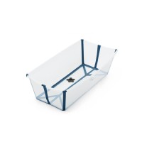 Stokke Flexi Bath X-Large - składana wanienka dla noworodka i dzieci (0-6 lat, do 21 kg) • Transparent Blue