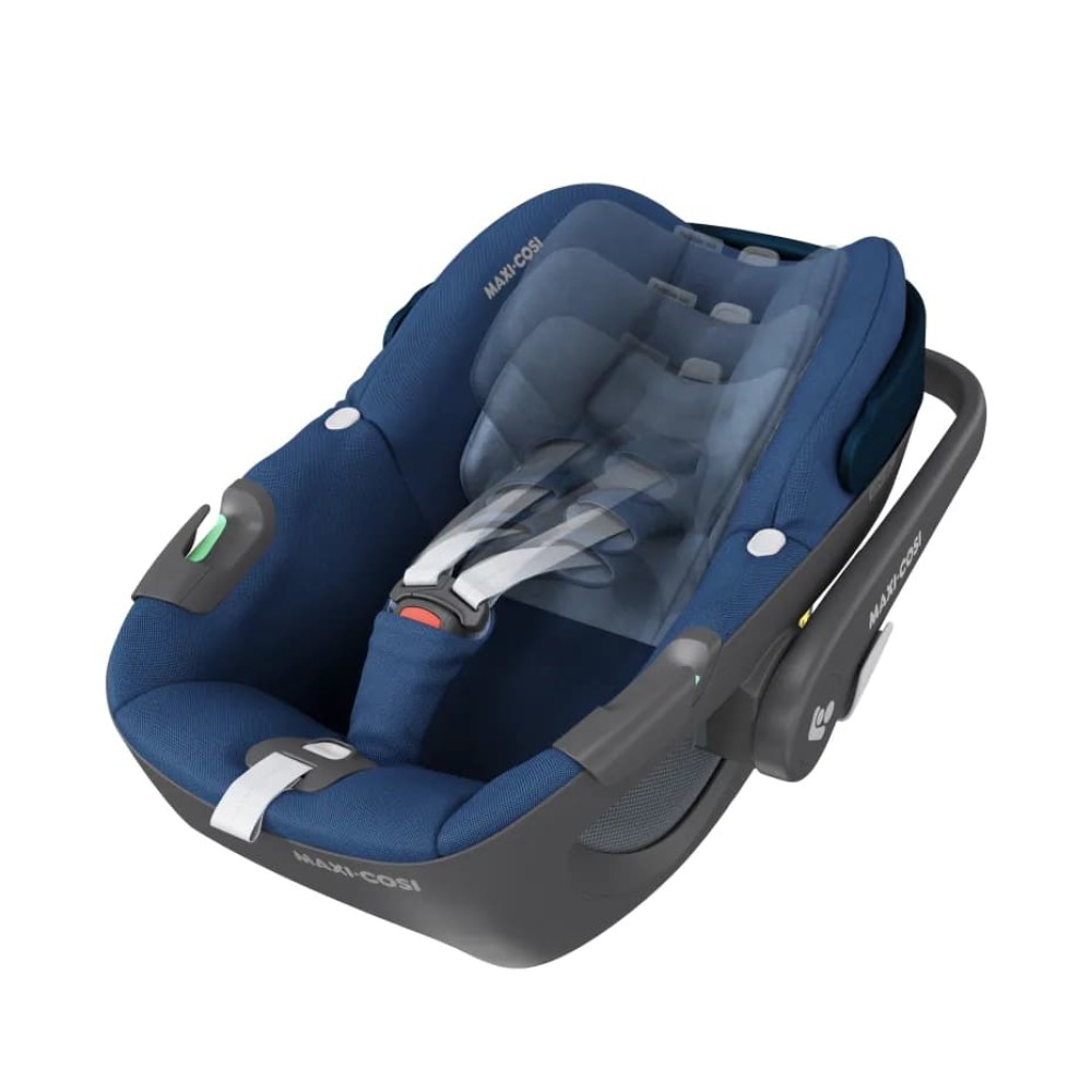 Maxi Cosi Pebble 360 - obrotowy fotelik samochodowy, nosidełko (0 - 15mc / 40 - 83cm) •  Essential Blue