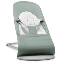 BabyBjorn Balance Soft - leżaczek Cotton/Jersey • Light Sage / Light Grey Frame