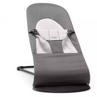 BabyBjorn Balance Soft - leżaczek Cotton/Jersey • Dark Grey / Black frame