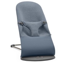 BabyBjorn Bliss - leżaczek 3D Jersey • Dove Blue / Dark Grey Frame