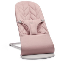BabyBjorn Bliss - leżaczek Cotton Petal Quilt • Dusty Pink / Light Grey Frame