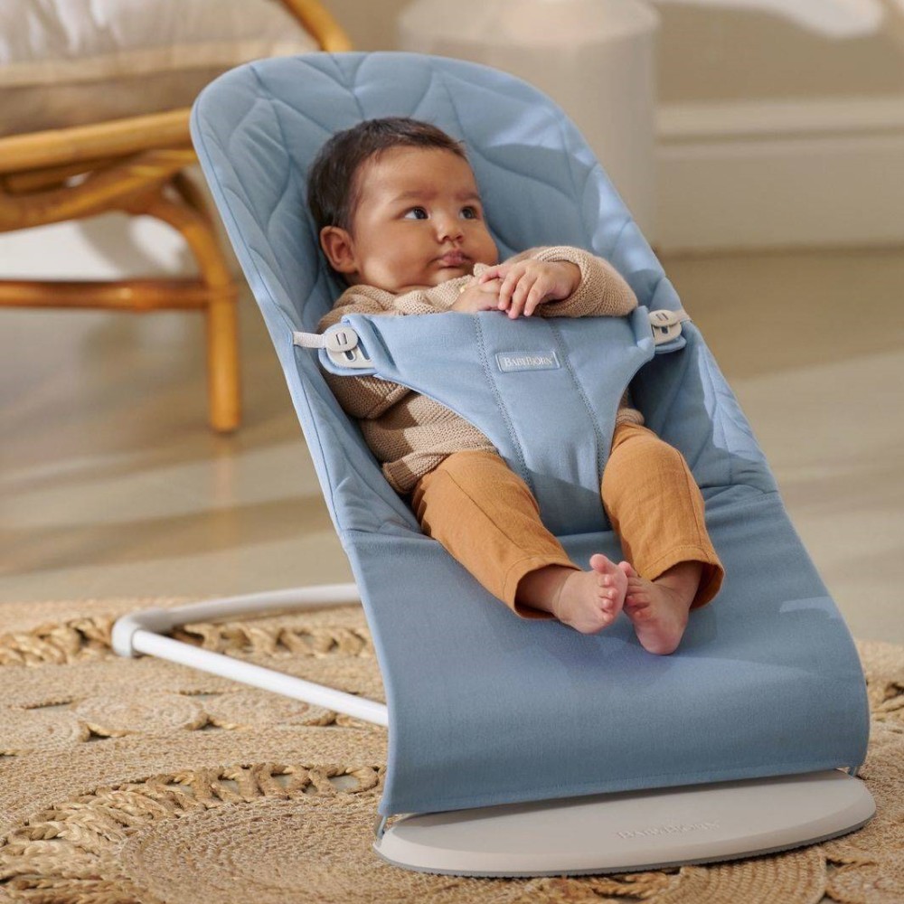 BabyBjorn Bliss шезлонг для немовля Cotton Petal Quilt Blue Light grey frame