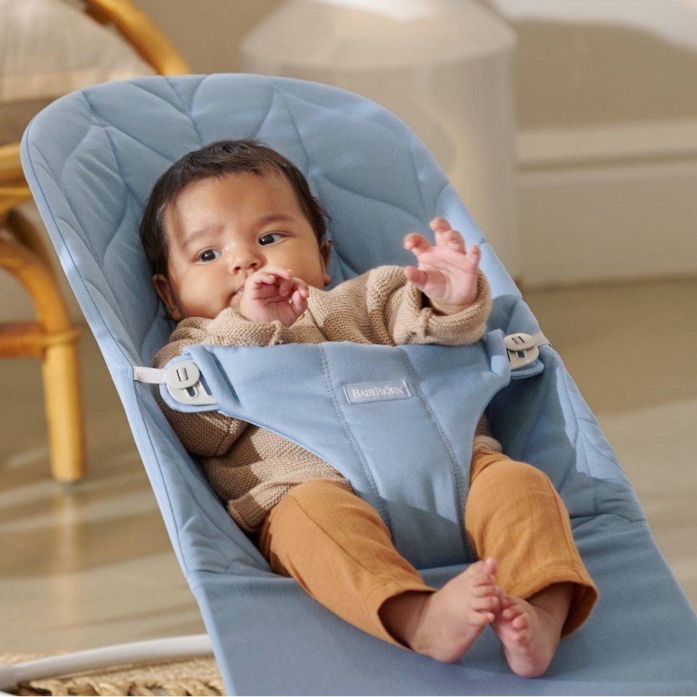 BabyBjorn Bliss шезлонг для немовля Cotton Petal Quilt Blue Light grey frame