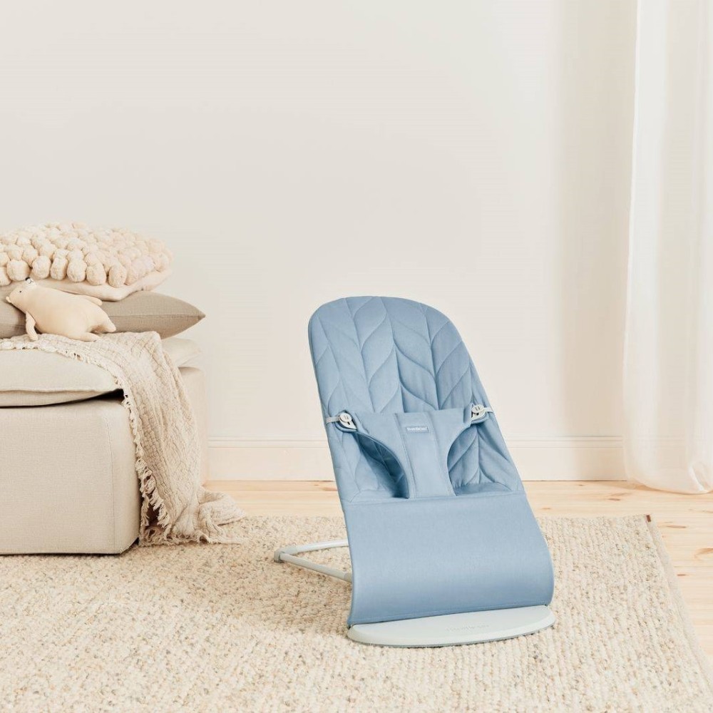 BabyBjorn Bliss шезлонг для немовля Cotton Petal Quilt Blue Light grey frame