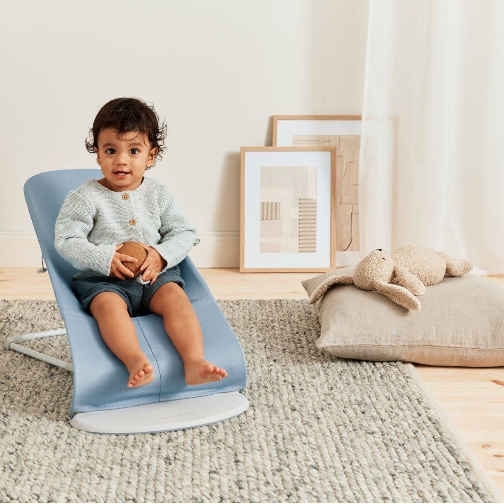 BabyBjorn Bliss шезлонг для немовля Cotton Petal Quilt Blue Light grey frame